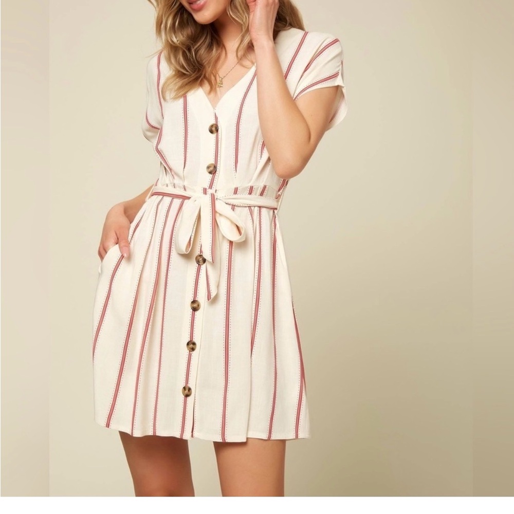 NWT O'Neill Lina Striped Mini Dress